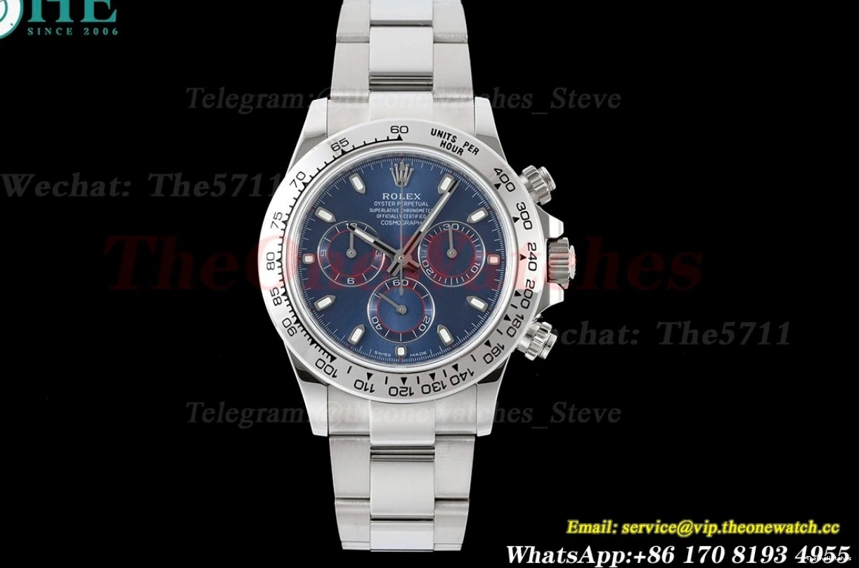 EWF Daytona Bule SS Dial A7750 904 Dark 116509 SS 0108